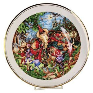 Royal Doulton Plate Spellbinder Moonlight Dance Wizards‎ Fairies Woodland READ